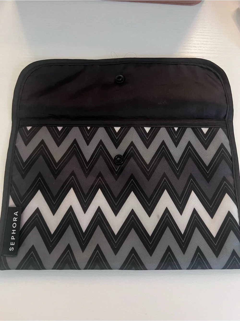 Sephora Black & White Chevron Cosmetic Clutch
